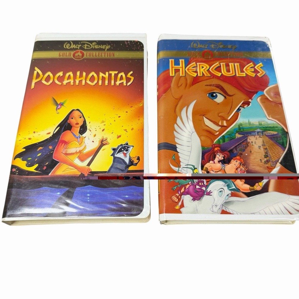 Hercules & Pocahontas VHS Disney Gold Collection Lot of 2